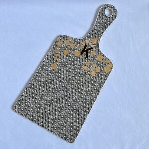 Anthropologie Monogrammed "K" Ceramic Cheese Board